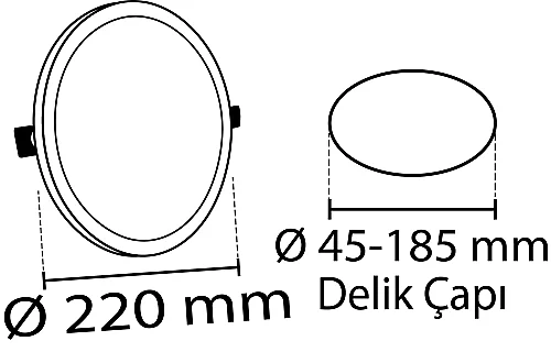 Noas YL12-3601 36W 3200K Gün Işığı Ayarlanabilir Sıva Altı Slim Led Panel - 2
