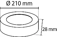 Noas YL14-1801 18W 3200K Gün Işığı Sıva Üstü Yuvarlak Led Panel - 2