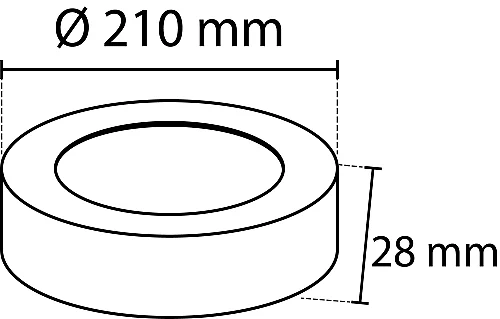 Noas YL14-1801-S 18W 3200K Gün Işığı Siyah Kasa Sıva Üstü Yuvarlak Led Panel - 2