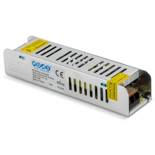 Noas YL20-0060 5A (60W) 12V Slim Led Trafosu Yüksek Akım Korumalı IP20 - 1