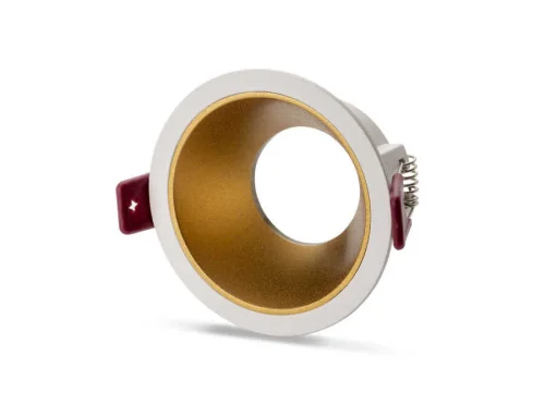 Noas YL60-0414 Ganj Beyaz-Gold Yuvarlak Dekoratif Boş Kasa - 1