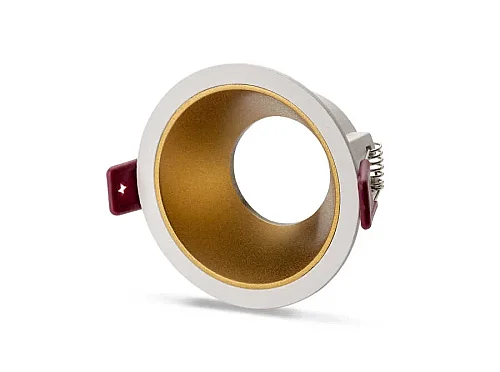 Noas YL60-0414 Ganj Beyaz-Gold Yuvarlak Dekoratif Boş Kasa - 1