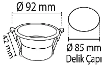 Noas YL60-1911 Nil Beyaz Yuvarlak Dekoratif Boş Kasa - 2