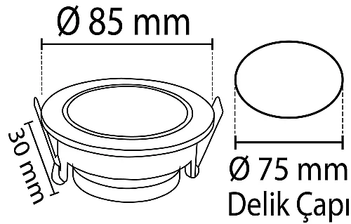 Noas YL60-2111 Ren Beyaz Yuvarlak Dekoratif Boş Kasa - 2