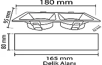 Noas YL60-2211 Nil Beyaz Kare 2'li Dekoratif Boş Kasa - 2