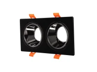 Noas YL60-2329 Hazar Siyah-Krom Kare 2'li Dekoratif Boş Kasa - 1