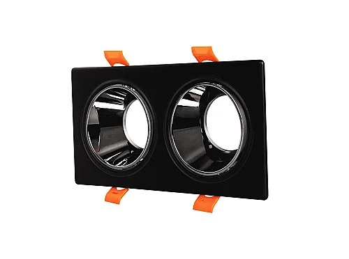 Noas YL60-2329 Hazar Siyah-Krom Kare 2'li Dekoratif Boş Kasa - 1