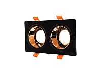 Noas YL60-2331 Hazar Siyah-Bakır Kare 2'li Dekoratif Boş Kasa - 1