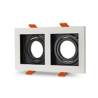 Noas YL60-2361 Amazon Beyaz-Siyah Kare 2'li Dekoratif Boş Kasa - 1