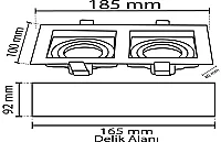 Noas YL60-2362 Amazon Saten Kare 2'li Dekoratif Boş Kasa - 2