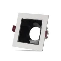 Noas YL60-3110 Ural Beyaz-Siyah Kare Dekoratif Boş Kasa - 1