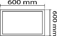 Noas YL60-6000-Y 60X60 Sıva Üstü Kare Dekoratif Boş Kasa - 2