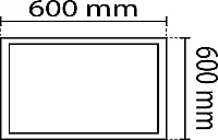 Noas YL60-6001 60X60 Sıva Üstü Kare Dekoratif Boş Kasa - 2