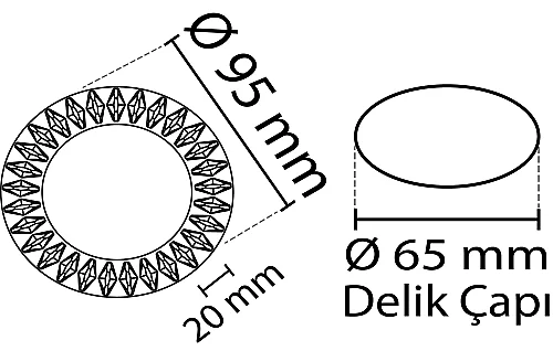 Noas YL65-1641 Hermes Dekoratif Kristal Cam Boş Kasa - 2
