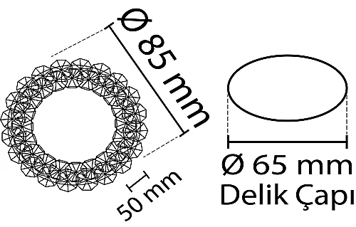 Noas YL65-1644 Posedion Dekoratif Kristal Cam Boş Kasa - 2