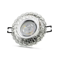 Noas YL65-1667 Geras 3W 4000K Natural Beyaz Led Çerçeveli Dekoratif Kristal Cam Boş Kasa - 1