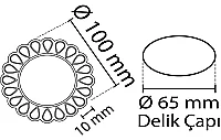 Noas YL65-1667 Geras 3W 4000K Natural Beyaz Led Çerçeveli Dekoratif Kristal Cam Boş Kasa - 3
