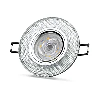 Noas YL65-1707 Lita 3W 4000K Natural Beyaz Led Çerçeveli Dekoratif Kristal Cam Boş Kasa - 1