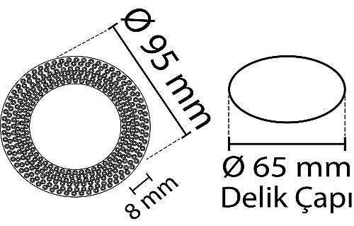Noas YL65-1707 Lita 3W 4000K Natural Beyaz Led Çerçeveli Dekoratif Kristal Cam Boş Kasa - 2