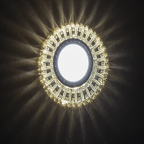 Noas YL65-1727 Troya 3W 4000K Natural Beyaz Led Çerçeveli Dekoratif Kristal Cam Boş Kasa - 2