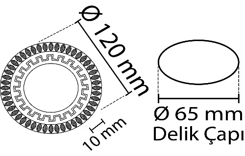Noas YL65-1757 Flora 3W Mavi+4000K Natural Beyaz Led Çerçeveli Dekoratif Kristal Cam Boş Kasa - 3
