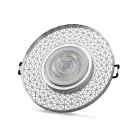 Noas YL65-1767 İris 3W 4000K Natural Beyaz Led Çerçeveli Dekoratif Kristal Cam Boş Kasa - 1