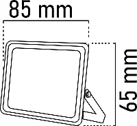 Noas YL70-1010 10W 6500K Beyaz Işık Ultra Slim Led Projektör 800 Lümen IP66 - 2