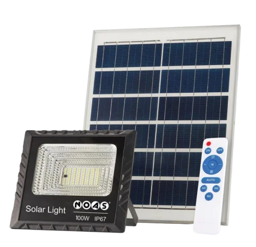 Noas YL71-0101-S 100W 6500K Beyaz Işık Solar Projektör 8000 Lümen IP67 6-8 Saat Çalışma Süresi - 1
