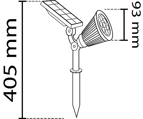 Noas YL74-0702-S 7W 3200K Gün Işığı Solar Bahçe Armatürü IP65 5 Saat Çalışma Süresi - 3