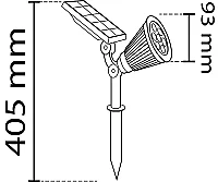 Noas YL74-0703-S 7W Mavi Işık Solar Bahçe Armatürü IP65 5 Saat Çalışma Süresi - 3