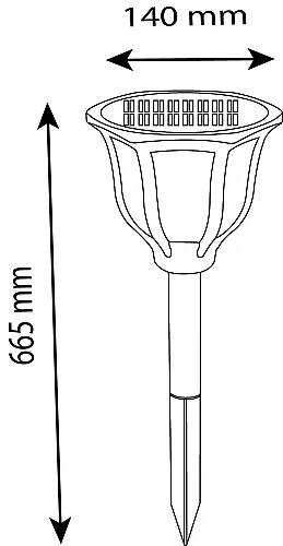 Noas YL74-1012-S 15W 3200K Gün Işığı Ariel Solar Dekoratif Aplik 1200 Lümen IP65 66,5cm - 3