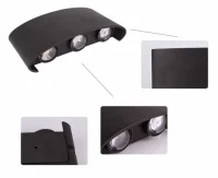 Noas YL83-1012 6W 3200K Gün Işığı Efes 3+3 Dekoratif Aplik 540 Lümen IP65 - NOAS (1)