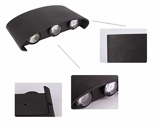 Noas YL83-1012 6W 3200K Gün Işığı Efes 3+3 Dekoratif Aplik 540 Lümen IP65 - 2