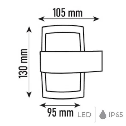Noas YL83-2002 10W 3200K Gün Işığı Zeugma Dekoratif Aplik 540 Lümen IP65 - 3