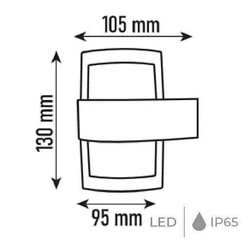 Noas YL83-2002 10W 3200K Gün Işığı Zeugma Dekoratif Aplik 540 Lümen IP65 - 3
