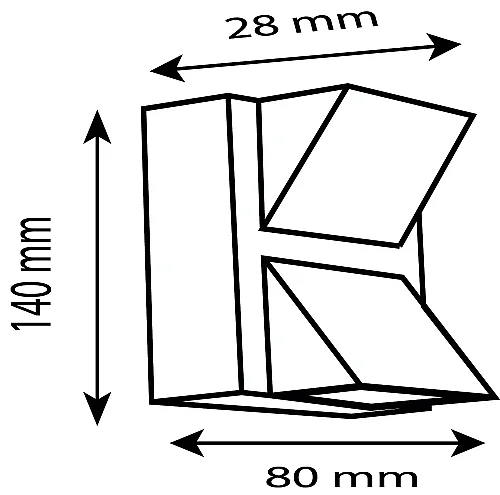 Noas YL83-6002 6W 3200K Gün Işığı Zeugma Dekoratif Aplik 540 Lümen IP65 - 4
