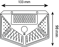 Noas YL84-1001-S 50W 6500K Beyaz Işık Titan Sensörlü Solar Dekoratif Aplik 4000 Lümen IP65 - 4