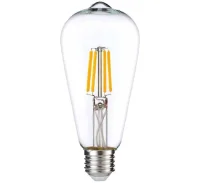 Noas YL92-0131 4W 6500K Beyaz Işık ST64 Rustik Ampul Şeffaf Cam E27 Duylu 290 Lümen - 1