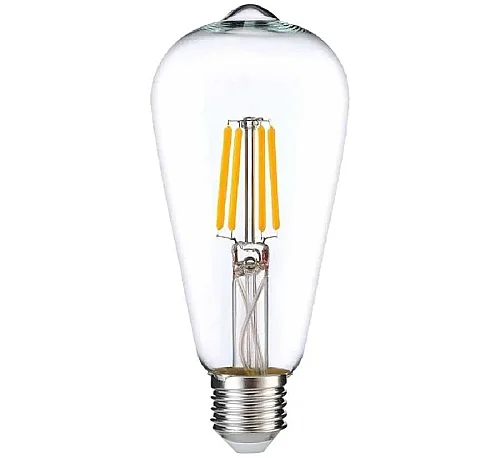 Noas YL92-0131 4W 6500K Beyaz Işık ST64 Rustik Ampul Şeffaf Cam E27 Duylu 290 Lümen - 1