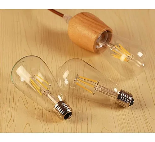 Noas YL92-0131 4W 6500K Beyaz Işık ST64 Rustik Ampul Şeffaf Cam E27 Duylu 290 Lümen - 2