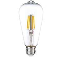 Noas YL92-0132 4W 2700K Amber Renk ST64 Rustik Ampul Şeffaf Cam E27 Duylu 290 Lümen - 1