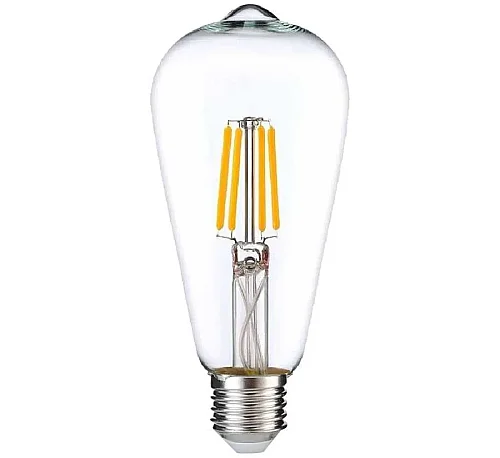 Noas YL92-0132 4W 2700K Amber Renk ST64 Rustik Ampul Şeffaf Cam E27 Duylu 290 Lümen - 1