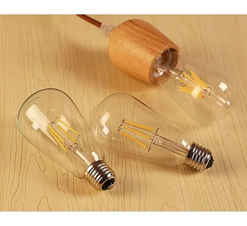 Noas YL92-0132 4W 2700K Amber Renk ST64 Rustik Ampul Şeffaf Cam E27 Duylu 290 Lümen - 2