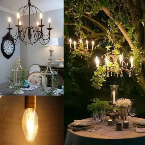 Noas YL92-1010 4W 1800K Amber Renk C35 Rustik Ampul E14 Duylu 200 Lümen - 2