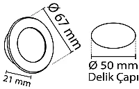 Noas YL93-0203 2W Mavi Işık Mobil Spot - 2