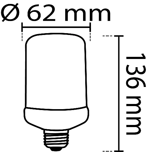 Noas YL95-0506 5W 1300K Alev Led Ampul E27 Duylu 450 Lümen - 3