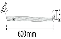 Noas YL97-0900 9W 6500K Beyaz Işık 60 cm T5 Eklenebilir Led Bant Alüminyum Kasa Anahtarlı 720 Lümen - 3