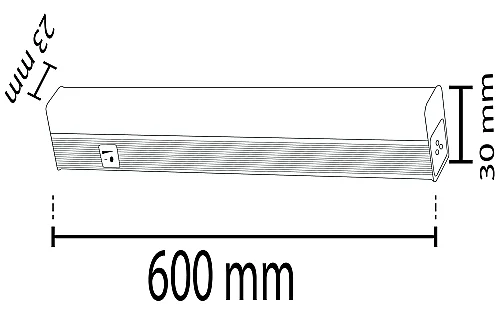 Noas YL97-0900 9W 6500K Beyaz Işık 60 cm T5 Eklenebilir Led Bant Alüminyum Kasa Anahtarlı 720 Lümen - 3
