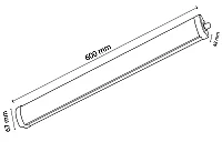 Noas YL98-1811 18W 3200K 60 cm Salina Led Etanj Nemli Yer Bant Armatür Gün Işığı 1800 Lümen IP65 - 2