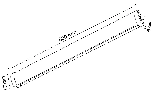 Noas YL98-1811 18W 3200K 60 cm Salina Led Etanj Nemli Yer Bant Armatür Gün Işığı 1800 Lümen IP65 - 2